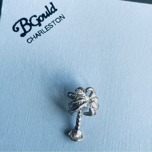 Palmetto Palm Tree Sterling Silver Tack Pin B Gould Company Charleston